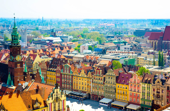 Marktplatz in der Breslauer Altstadt