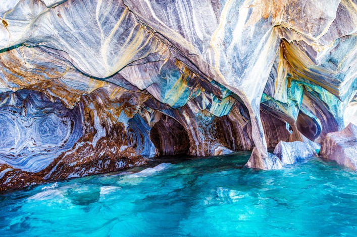 Marble Caves in Chile Marmorhöhlen