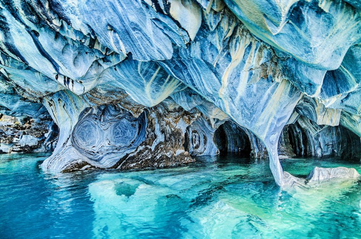 Marble Caves in Chile Mamorhöhlen