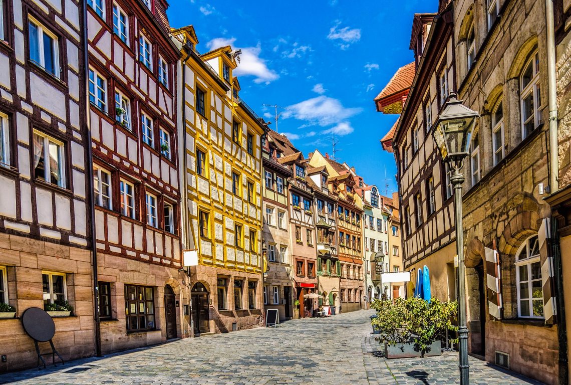 Malerische Gassen in Nürnberg