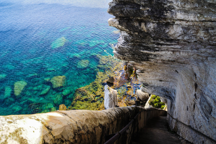 Die Treppen bei Bonifacio auf Korsika