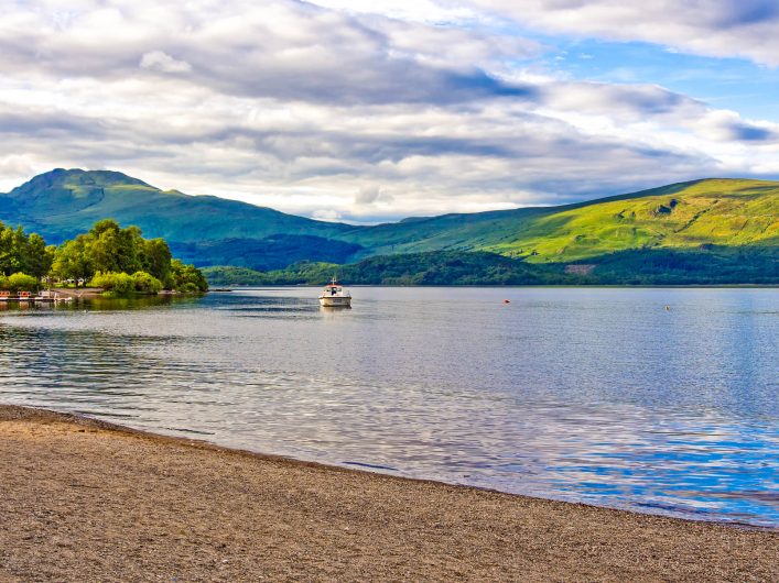 Western shores von Loch Lomond in Schottland
