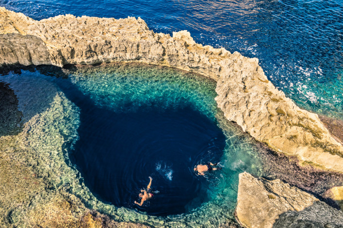 Azure Window Blue Hole auf Gozo