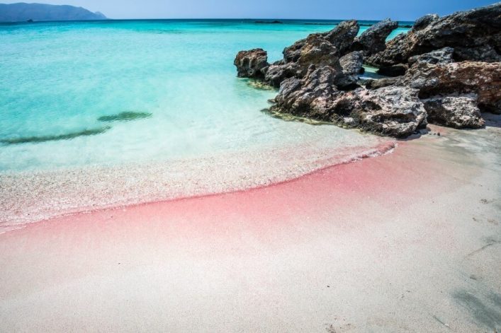 Rosa Sandstrand auf Elafonísi