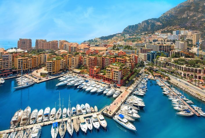 Monaco an der Côte d'Azur