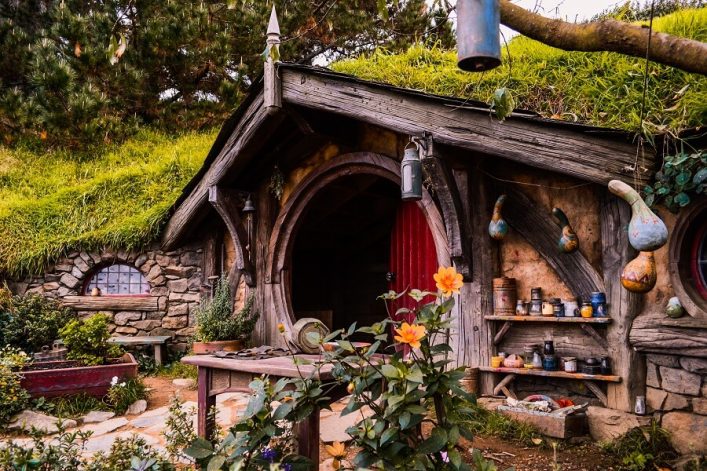 Hobbithaus in Neuseeland