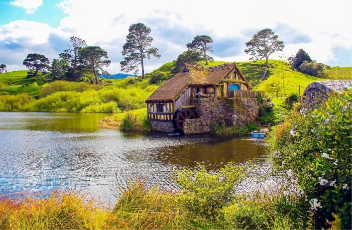 Die Mühle in Hobbiton, Neuseeland