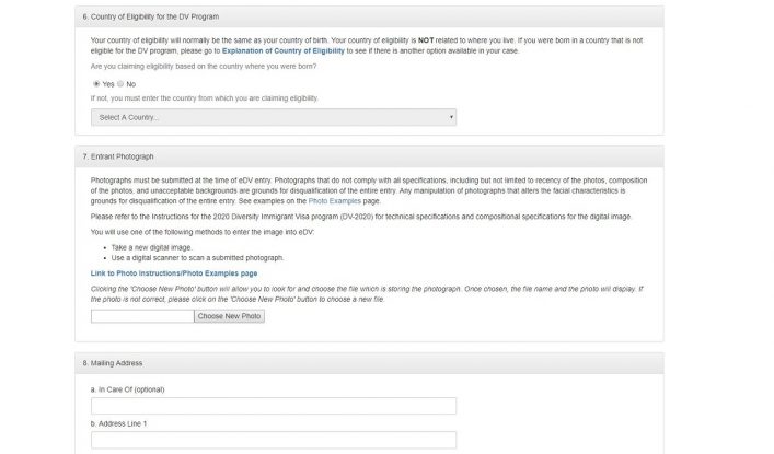 Greencard Lottery Antrag