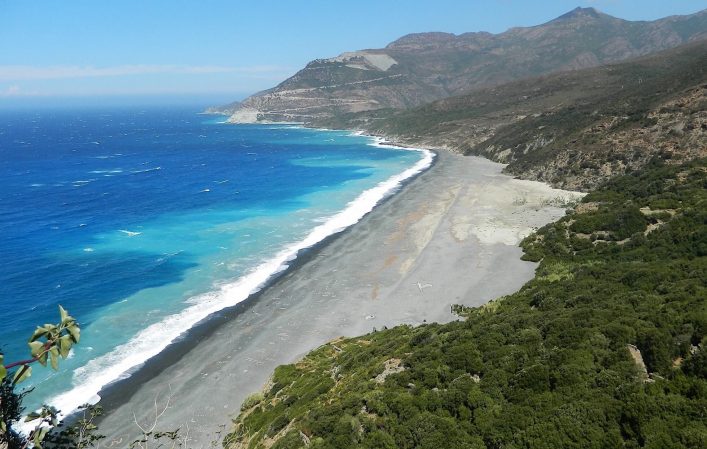 Der Nonza Beach auf Korsika
