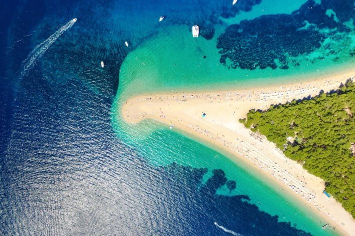 Zlatni Rat auf Brac, Kroatien
