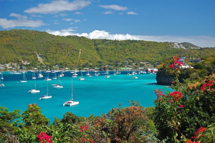 Die Insel Bequia in der Karibik hat einige wunderschöne Buchten