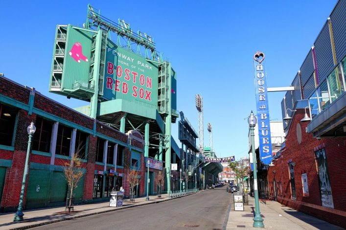 Das Fenway Stadion in Boston ist eines der ältesten Stadien der MBL