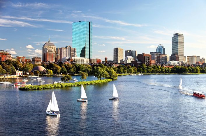 Der Blick auf den Hafen von Boston ist fabelhaft