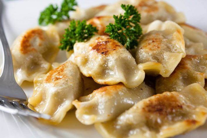 Pierogi Piroggen, polnische Küche.