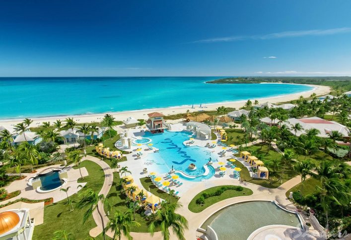 Blick auf das Sandals Emerald Bay Resort