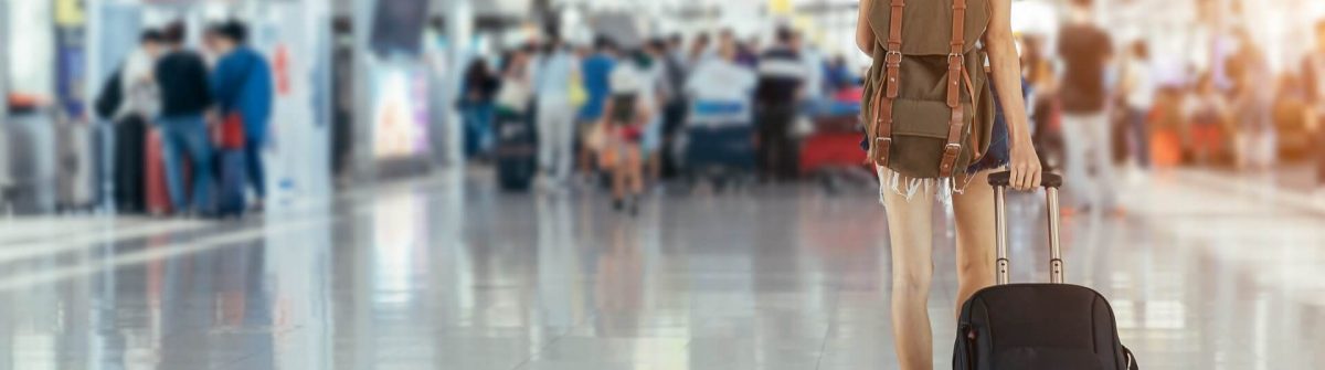 Passagier am Flughafen