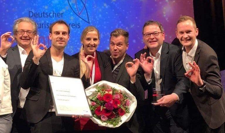 Deutscher Tourismuspreis Freude nach der Verleihung