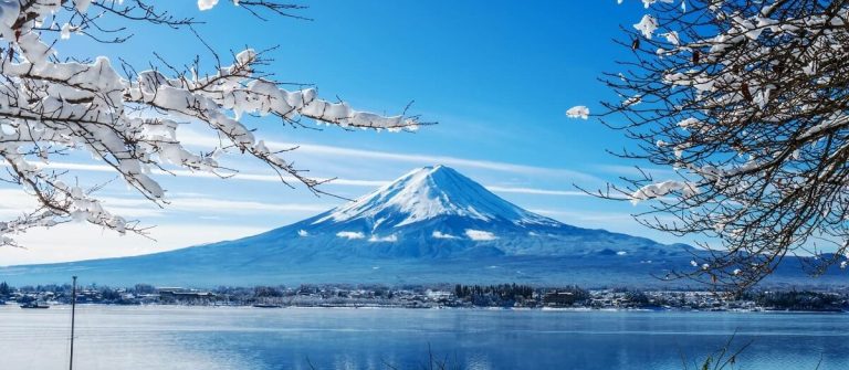 Mount Fuji im Winter