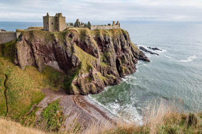 Dunnottar Castle, Schloss auf einer Klippe in Schottland