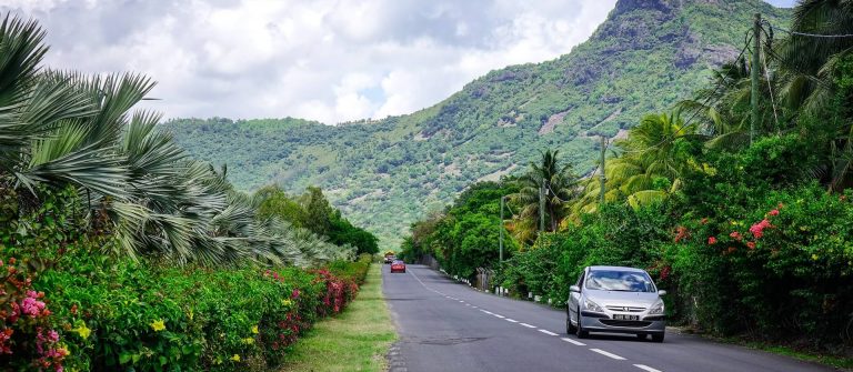 Ein Auto auf Mauritius