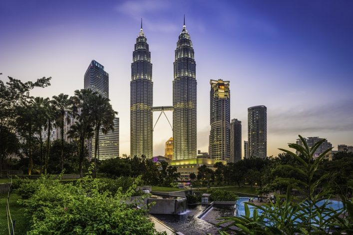 Die Petronas Towers in Kuala Lumpur