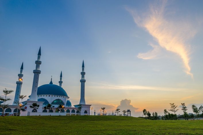 Eine Moschee in Johor Bahru