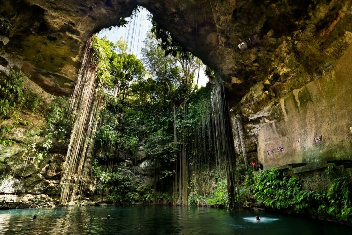 Cenote near Chichen Itza in Mexico