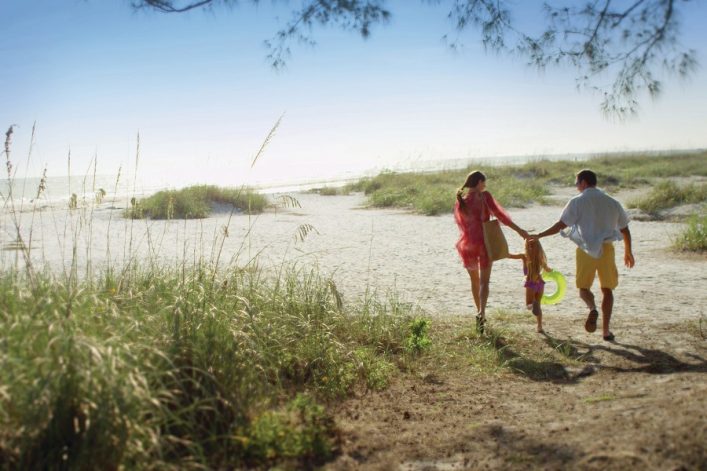Family at the beach