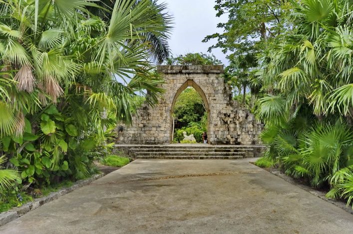 Stone Arch In Chankanaab Park In Cozumel Mexico
