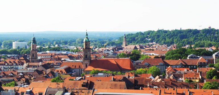Blick vom Rathausdach Erlangen