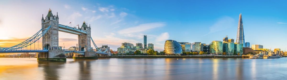 London Panorama Aufnahme mit Tower Briddge