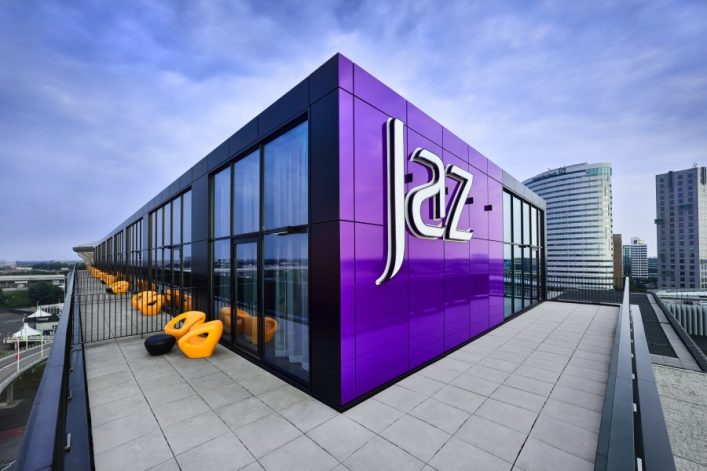 Terrasse des Hotels JAZ in the City Amsterdam
